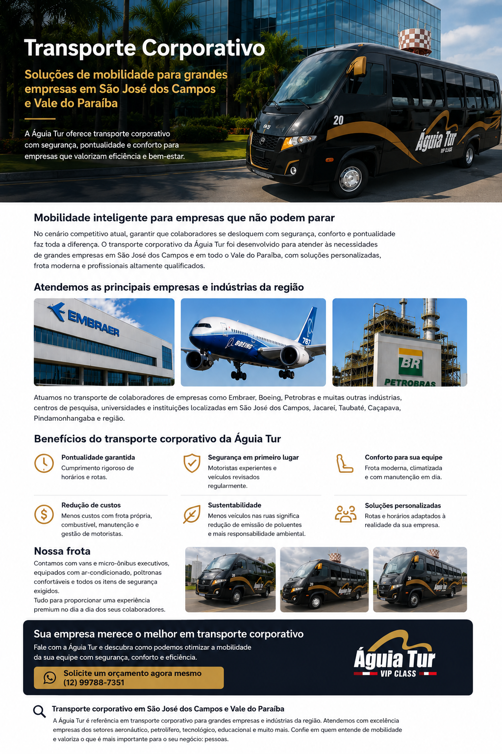 Transporte corporativo Águia Tur